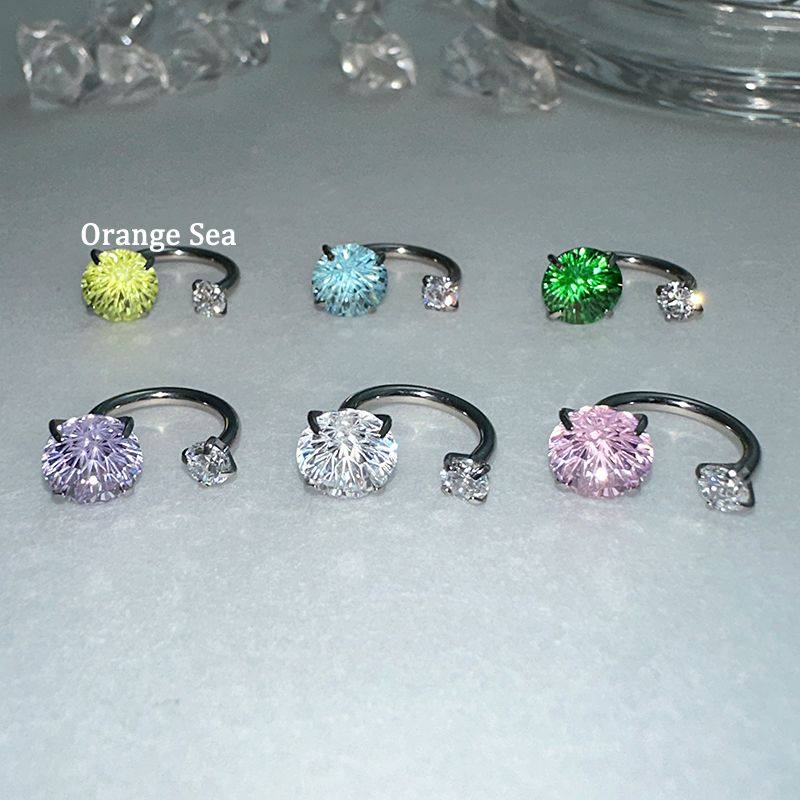 桃思竹 超闪烟花钻马蹄环闪钻锆石耳骨环1.2杆U型耳环钛钢耳饰,饰品/流行首饰/时尚饰品新,耳钉,淘宝优惠券,粉丝福利购,淘宝优惠卷