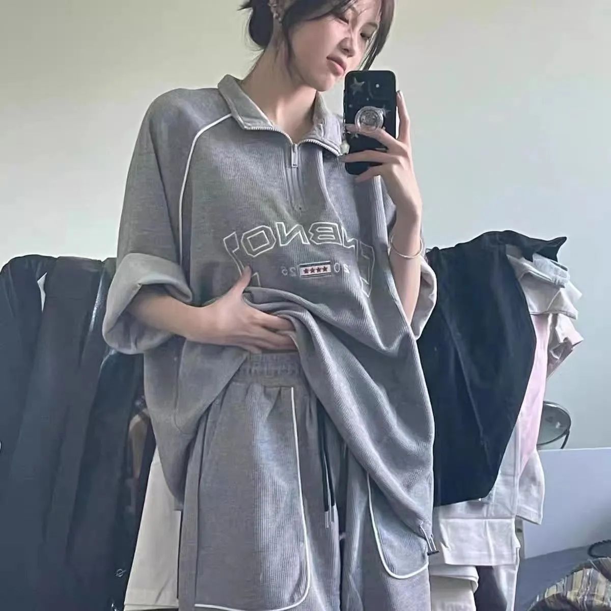 短袖运动套装女夏新款宽