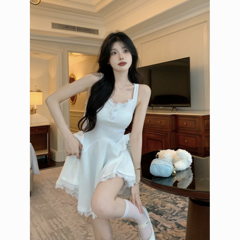 芭蕾风吊带连衣裙女夏季