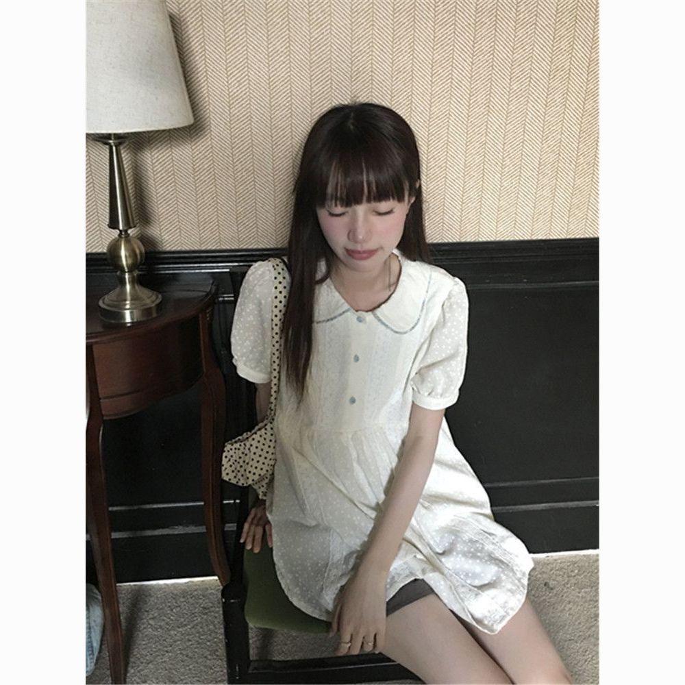 大码日系休闲风蕾丝泡泡