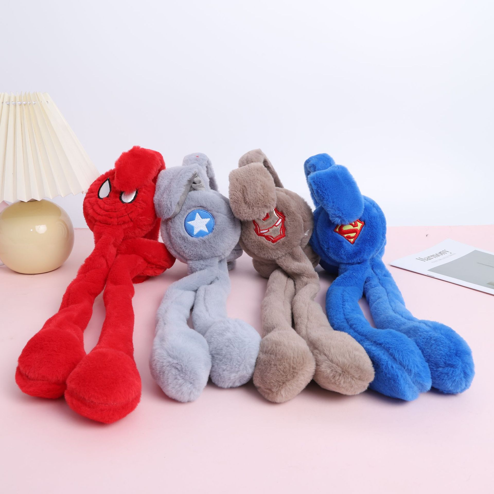 男儿童冬季卡通蜘蛛耳暖男童深色