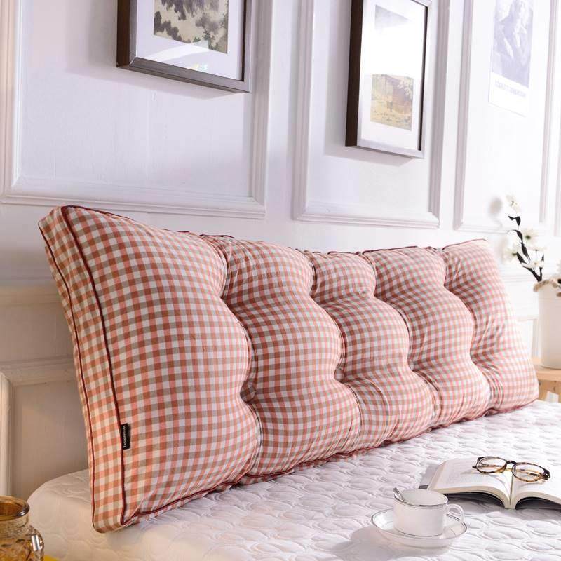 米榻格子简洗约长靠枕床头靠垫大靠ltao1017背日系护腰双人可拆榻,居家布艺,抱枕被,淘宝优惠券,粉丝福利购,淘宝优惠卷