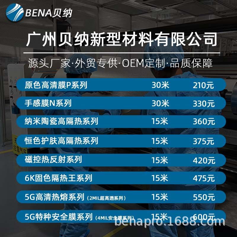 汽车前挡风玻璃防晒防爆膜