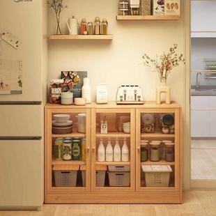 实木茶水柜置物柜家用靠墙边柜客厅储物柜收纳架矮柜酒柜餐边柜