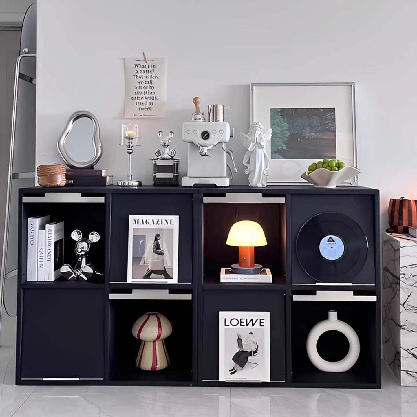 书柜置物柜JSM落一地靠墙中古风黑色物柜厅杂物柜体展客示柜储收,电子元器件市场,其它元器件,淘宝优惠券,粉丝福利购,淘宝优惠卷