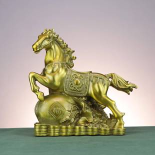 铜马肖马钱袋马家福生字金钱马居店铺袋铜马摆件布马福YA767760字