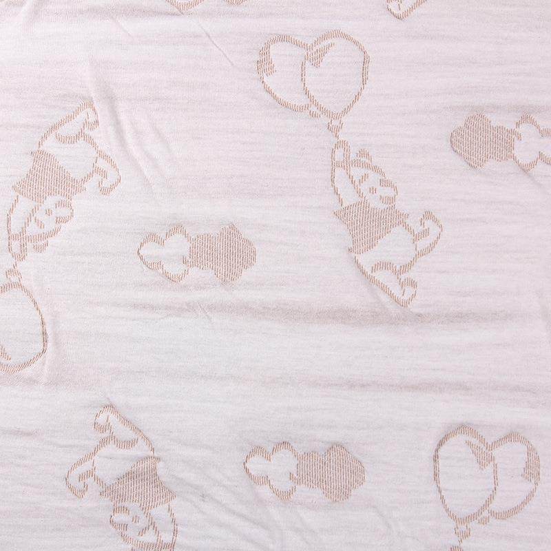 棉彩夹婴布幼儿棉提花布丝儿童保暖服装面料彩棉水2洗卡通童装料