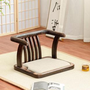 小椅子阳台休闲茶几椅家用靠背凳子餐桌椅 实木餐椅榻榻米座椅矮款