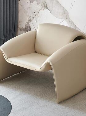 意式设极简wAL66542沙计师螃单人发椅休闲简约别墅客厅蟹椅创意网
