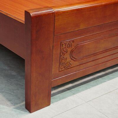 中式丝花木单双人大床VBT全实金木家用梨卧室床婚古典榫卯大床通