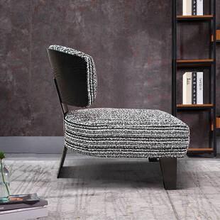 网红式 极简布意艺沙家发椅客厅用会客人椅轻KBN奢单艺术设计师休