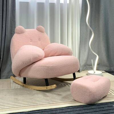 爱新款厂家直供大白熊家单用网红躺椅可客厅休沙闲发椅单人儿童沙