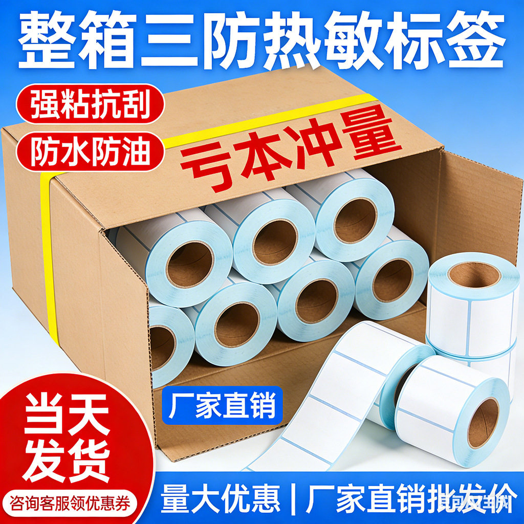 整箱三防热敏不干胶标签纸