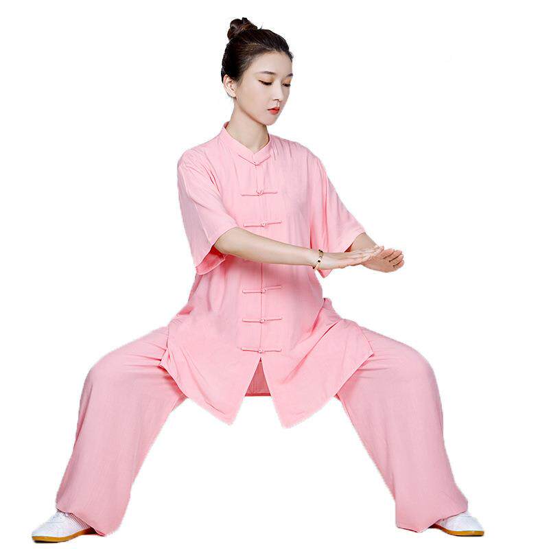 和山太极服女2025新地摊RpYH小款装太棉麻亚麻极拳练功服男夏季服