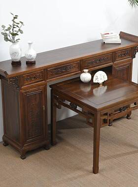 实木中堂台供桌案台厅条案中式农村神62070堂屋新香案贡客桌翘头