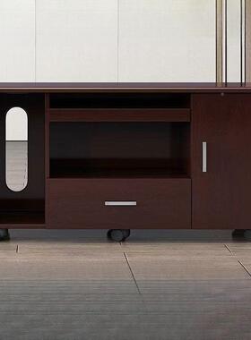 办公室侧轮打印VJO机柜子办移带动柜公桌老板桌柜副柜大班台边柜