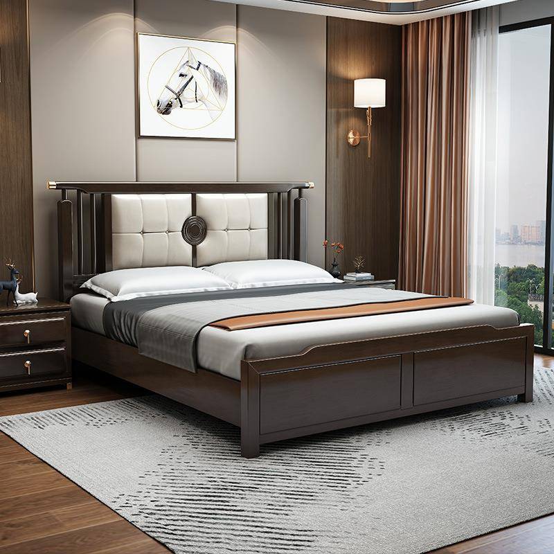 2U8K2实木.床单人1女米儿童床1米F76H9MM5简约新中式1.5米男小孩