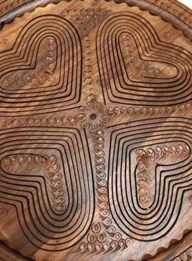 干果蓝木质篮桃木花果果篮包AL100828邮雕木头几何形状核中式