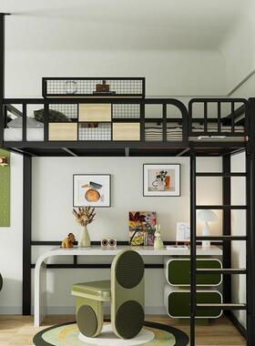 时高架床尚上层层下空12445MdE悬空床省空床间二床阁楼式小户型公