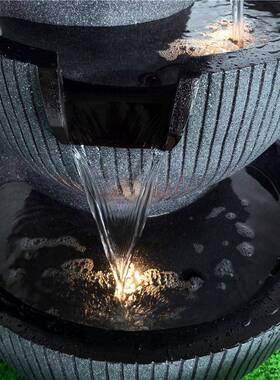 厂家直销欧式落喷地流19205水摆件酒店泉阳台庭院树脂艺品工水景