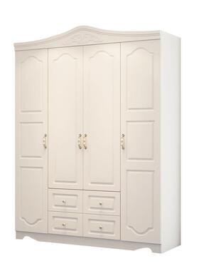 欧式家具衣柜家用卧小户QWT型纳收柜子室白色橱实木质女生衣免安