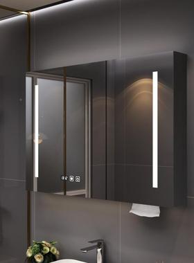 智能浴室镜实木单挂墙柜式卫独物生间镜置物柜20520洗手间收纳储