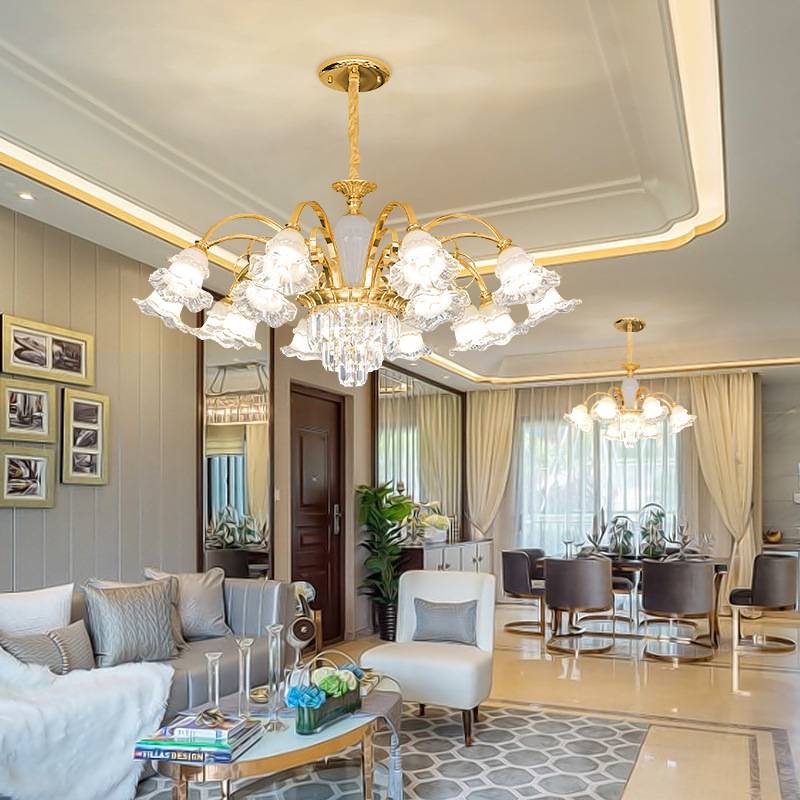 欧式吊灯客厅灯水晶轻奢大气别墅新款酒店大堂大吊灯简约新款吊灯