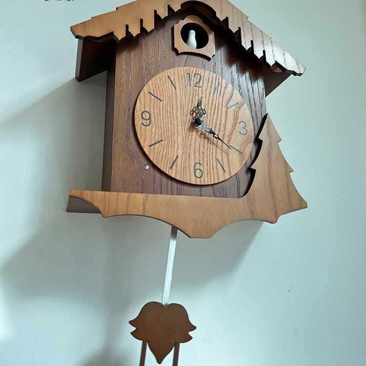 欧式木布谷鸟挂钟客厅表儿钟SSK童房创意时钟咕实鸟报咕时摆钟