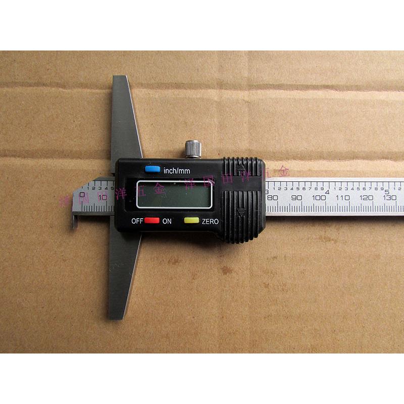 -上海钩数显深度尺0150/2单0/30LMG0mm多用电子深0度游标卡尺