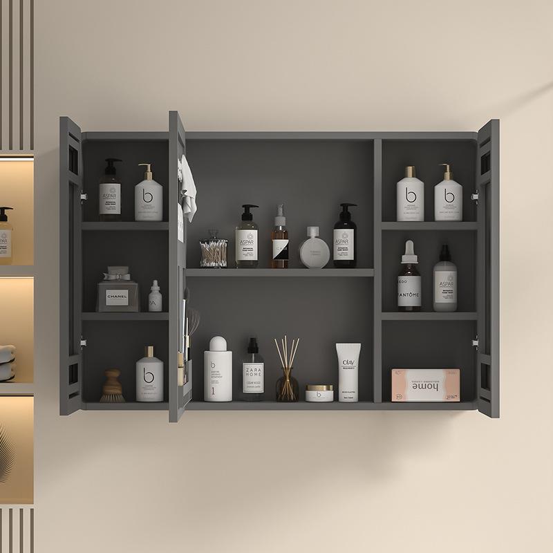 空铝浴室镜柜卫d生间l智能831镜储物柜壁挂美妆镜子抽纸孔太化e妆