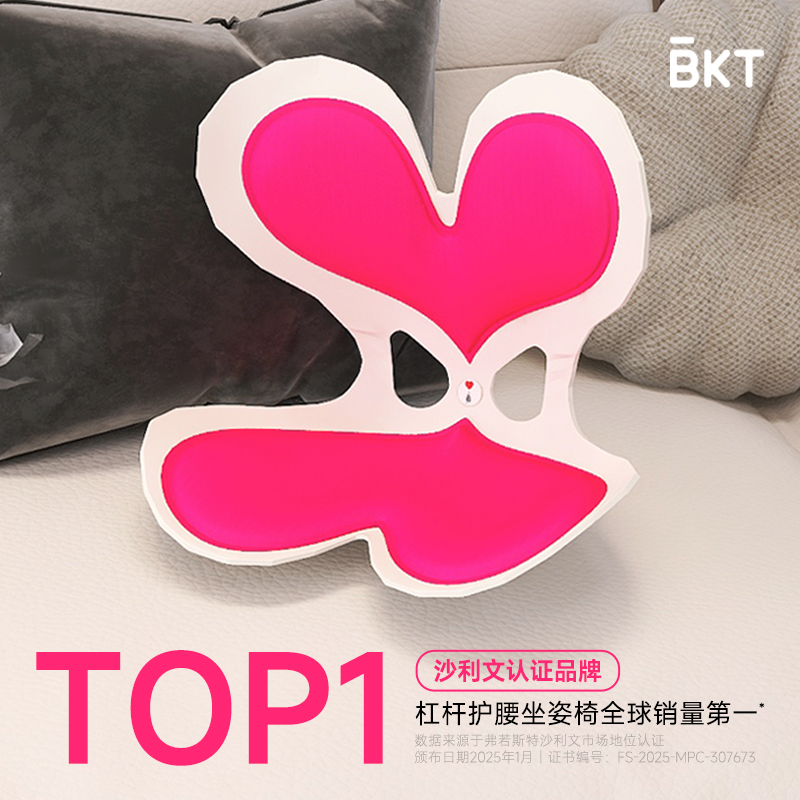 BKT护腰坐垫办公室椅子靠背垫人体工学坐姿椅
