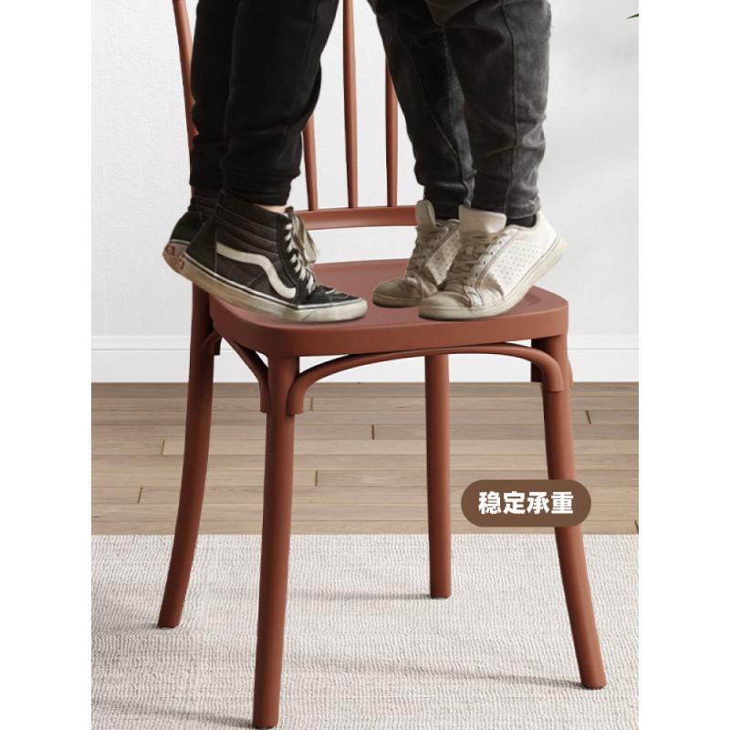 T餐桌子家加厚塑料餐椅休闲靠背椅复古温椅莎商椅新用JSO款餐饮用