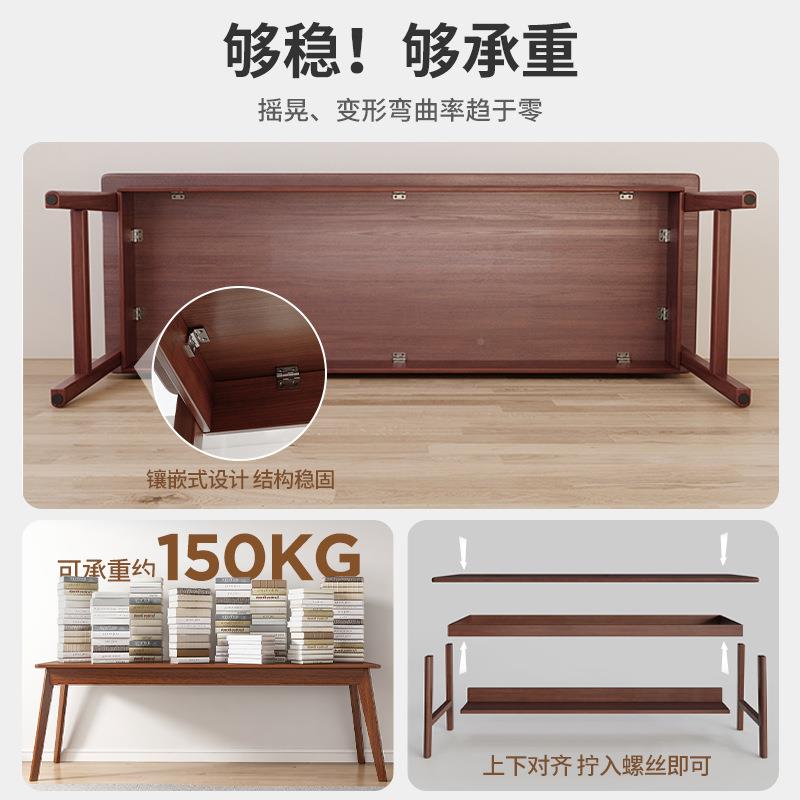 长条桌子腿靠SCP墙窄桌子长方形办公双书桌家用人桌电脑桌实木工