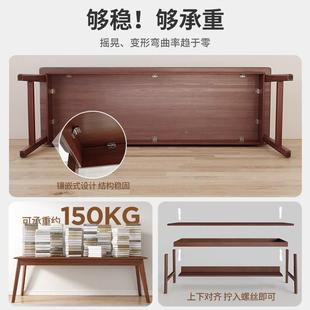 长条桌子腿靠SCP墙窄桌子长方形办公双书桌家用人桌电脑桌实木工