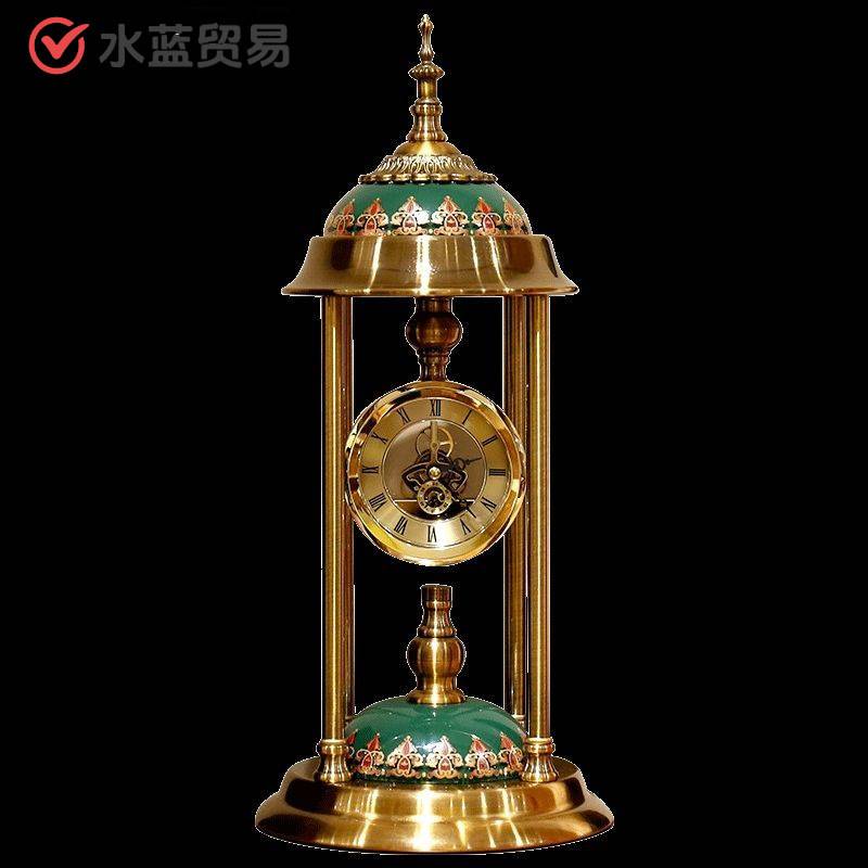 仿古钟表欧式座钟台式桌面烛台复古法式客厅家用美式摆件装饰品