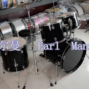 伊尔曼乐器arlEMaJLSnn业专级成人五鼓双擦爵亮黑色架子鼓鼓士