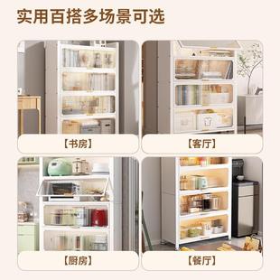 书柜带纳门防尘翻盖钢储物柜一体SZW靠墙家用儿童制书架多层落地