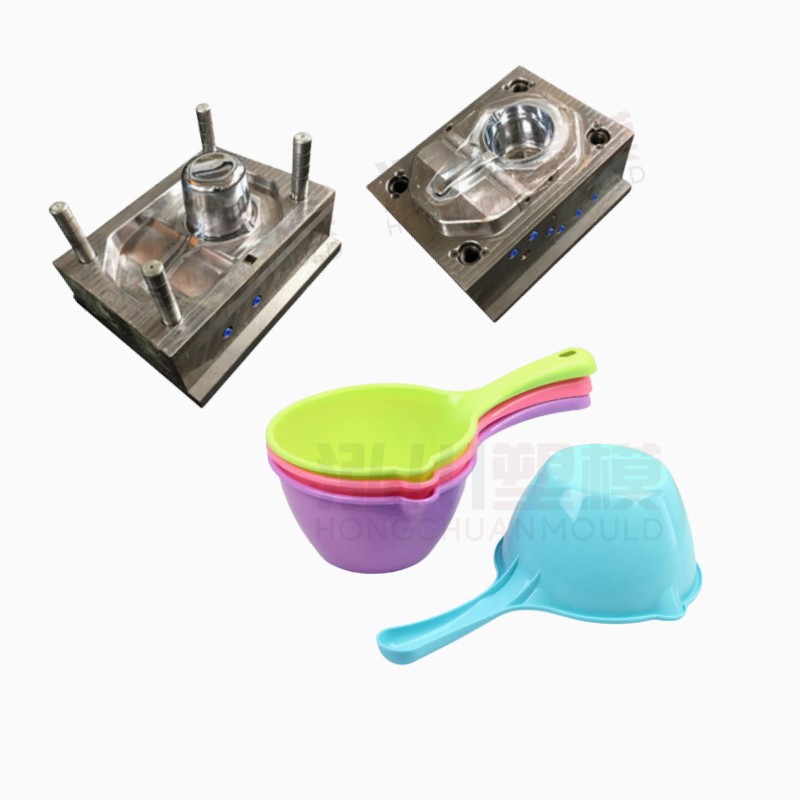 家用厨房塑料加厚长柄沐浴水勺泼水节水飘塑料水勺注塑模具开 模