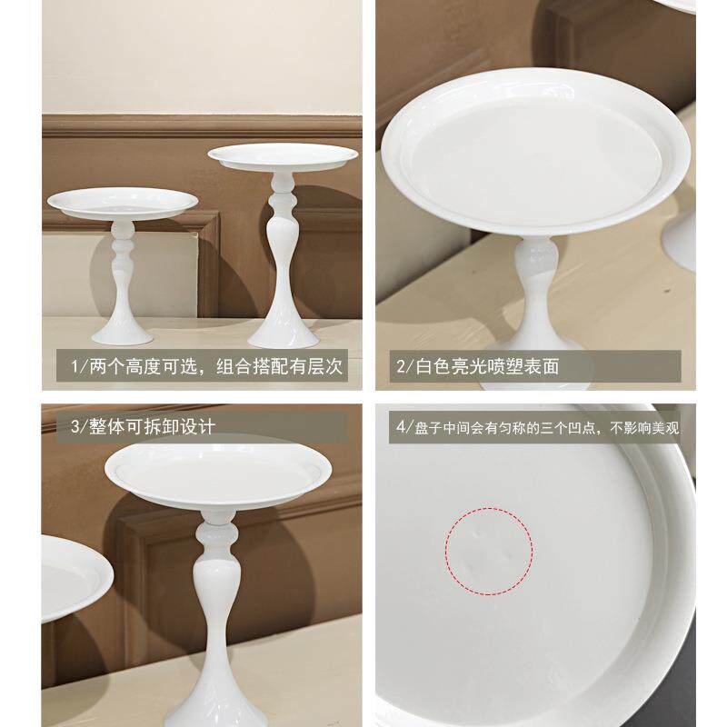 婚庆甜品台心高脚蛋点糕盘欧式铁艺蛋BSH糕架西式婚礼盘展示托盘