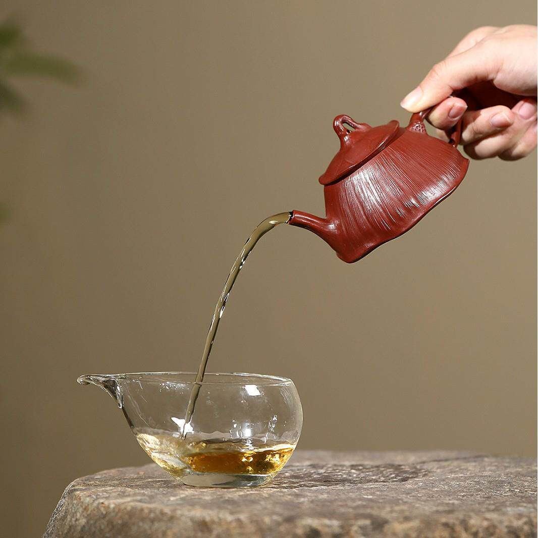 爆款小品120c宜兴紫砂名壶家手矿工莲制作原红皮龙ZHIFU-22蓬茶壶
