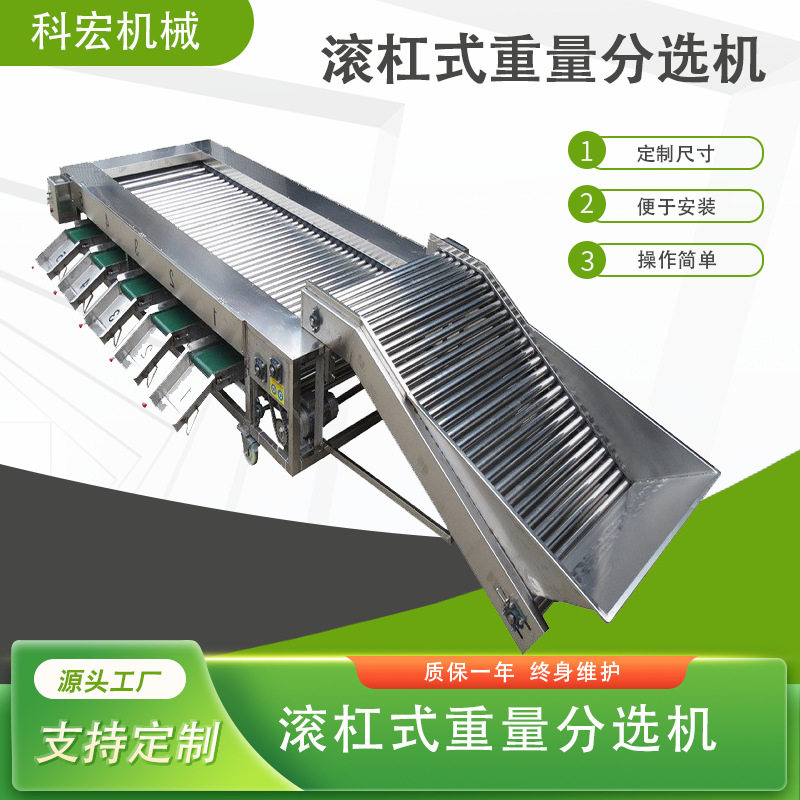 山东科宏滚杠分选机蓝莓西梅智能分选圣女果金桔智能分拣重量分拣