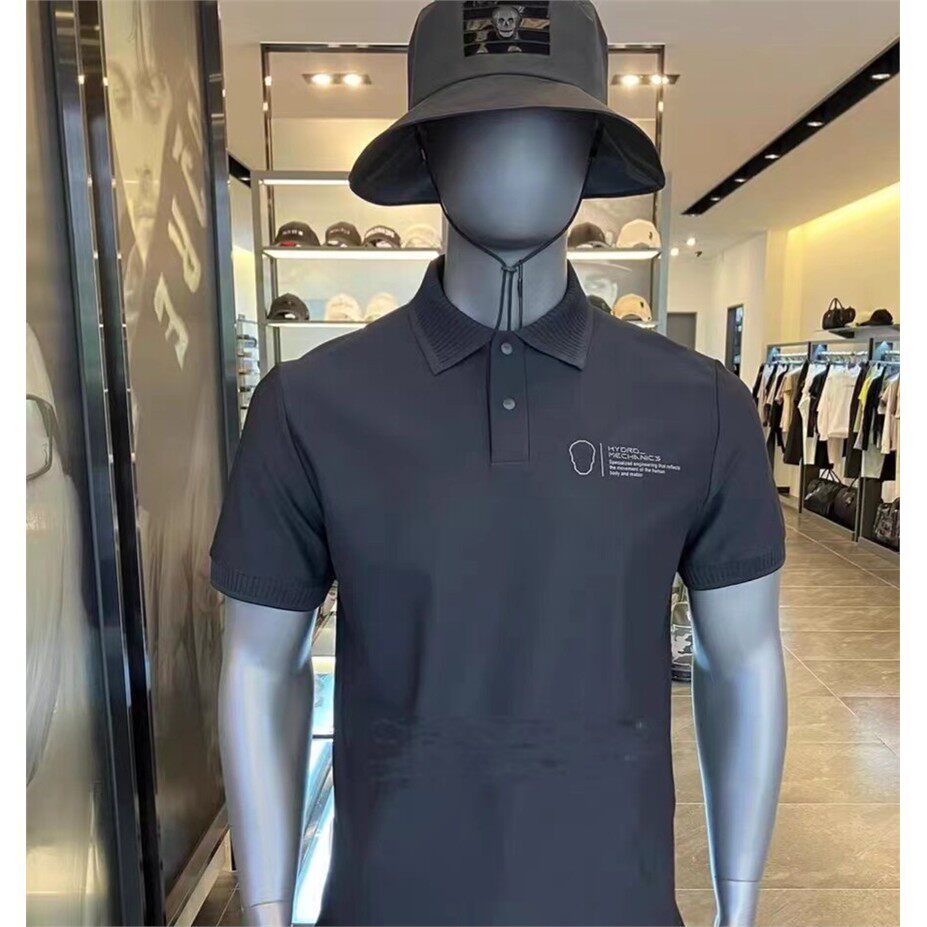 韩版男士高尔夫服装潮牌时尚骷髅冷感短袖夏季新款运动polo衫