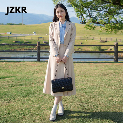 高级感杏色职业西装正装女气质时尚面试西服套装休闲女神范工作服