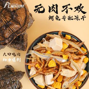 北美小鳄龟大鳄龟肉干鳄龟饲料龟粮爆刺粮食纯杂佛鳄鱼龟乌龟食物