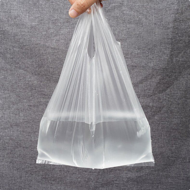 透明塑料袋手提式家用垃圾袋纯色通用包装袋购物袋手提袋白色背心