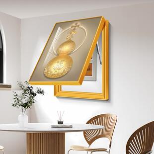 福禄竖版电表箱装饰画 画现代轻奢葫芦强弱电闸配电箱遮挡画 画饭