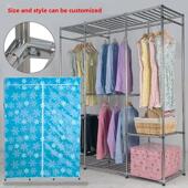 全不锈钢衣柜家用卧室简易布衣柜可调节加厚衣帽间置物架定制