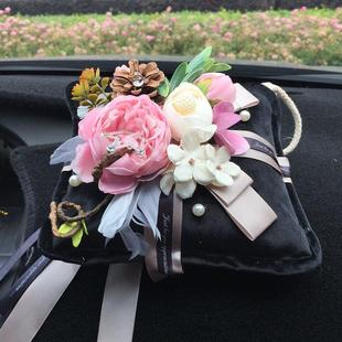 汽车布艺干花香包香囊除甲醛炭包车用除味车载可爱蕾丝香薰包摆件