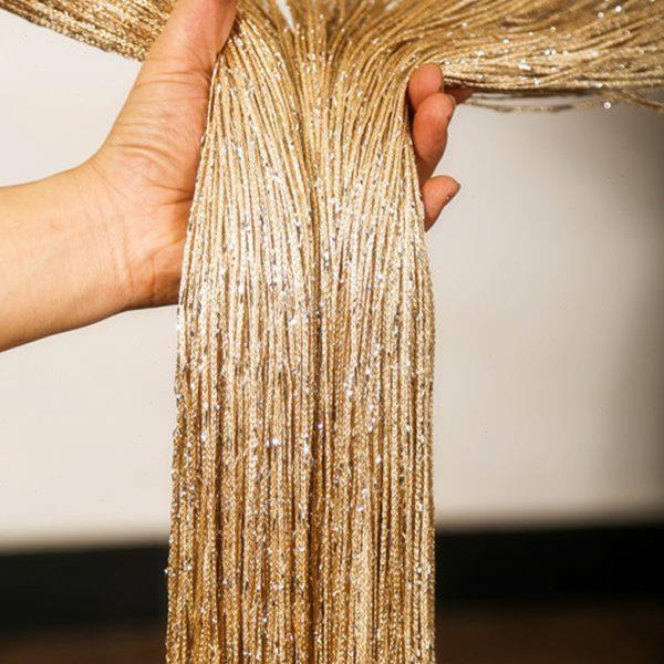 韩式银丝线帘婚礼婚庆加密流苏门帘家用客厅隔断帘玄关装饰帘子