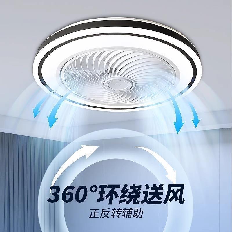 2025新款风扇灯吊扇灯现代简约一体静音电扇餐厅主卧室吸顶灯中山